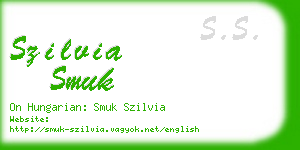 szilvia smuk business card